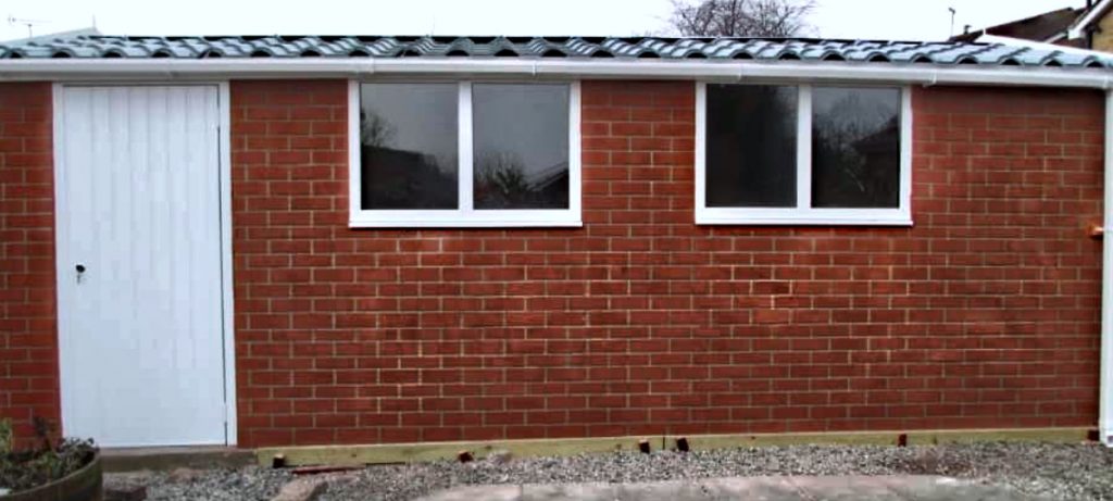 Bespoke brick rendered building