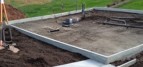 concrete base laying services